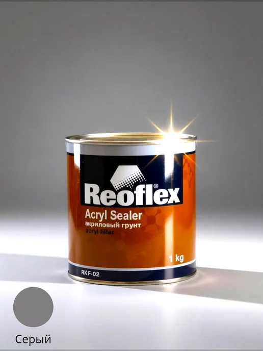 Reoflex однокомпонентный акриловый грунт 1кг серый, 1 кг, серый