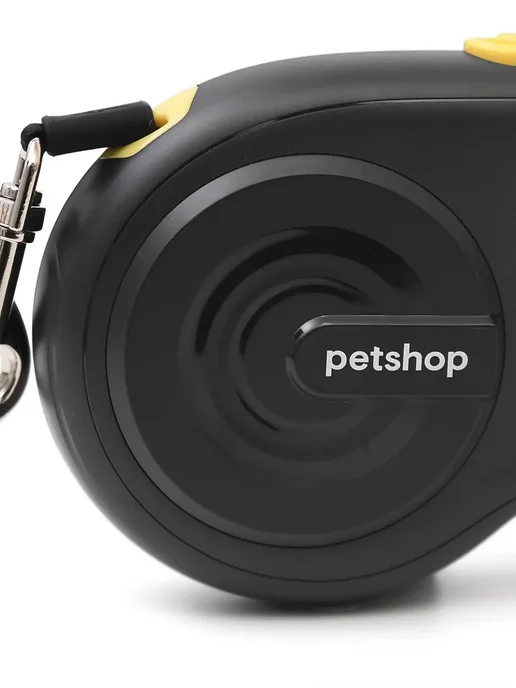 PetShop Поводок рулетка для собак и кошек "Спутник", черная, 3 м, черный, фото 3