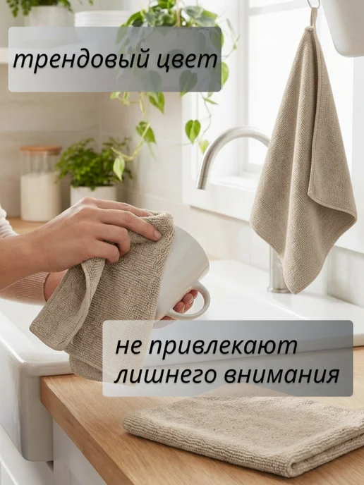 АКАДЕМИЯ МИКРОФИБРЫ Салфетки для кухни и уборки из микрофибры 30х30см, 30x30 см, фото 2