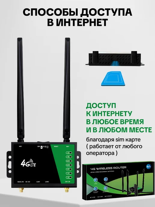 МСХ Роутер Wi-Fi с сим картой с выносными антеннами, черный, фото 4
