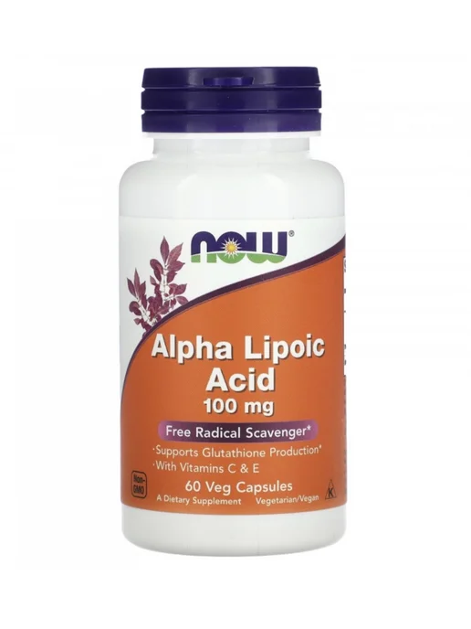 NOW Alpha Lipoic Acid 100 mg 60 капсул, вариант, фото 5