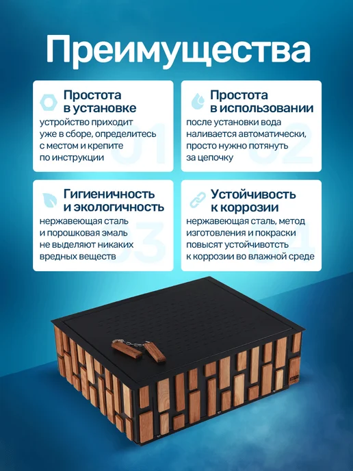 Сталь-Мастер Обливное устройство для бани IceBerg Cube 20 «Хохлома», Cube W20, фото 3