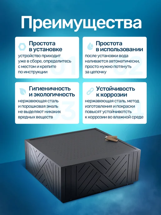 Сталь-Мастер Обливное устройство для бани IceBerg Cube 60, вариант, фото 3
