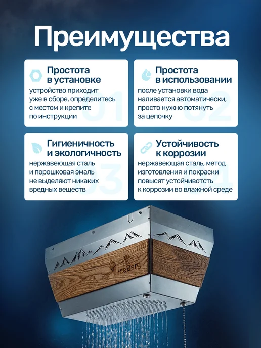 Сталь-Мастер Обливное устройство для бани IceBerg Cube 20 «Хохлома», 25, фото 3