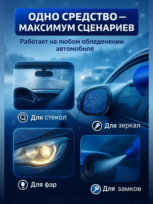 ASBO Антилед, размораживатель стекол и замков, 520 мл, фото 3