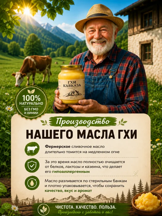 ГХИ КАВКАЗА масло гхи натуральное топленое для жарки кавказское, вариант, фото 8