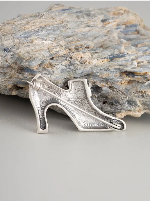 Milana silver Брошь серебро с марказитом, серебристый, фото 2