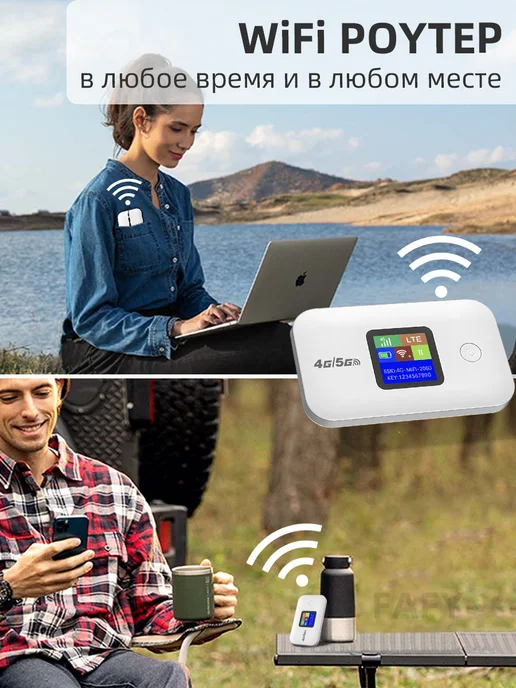 FAFY Мини роутер Wi-fi карманный c поддержкой сим карты, белый, фото 2