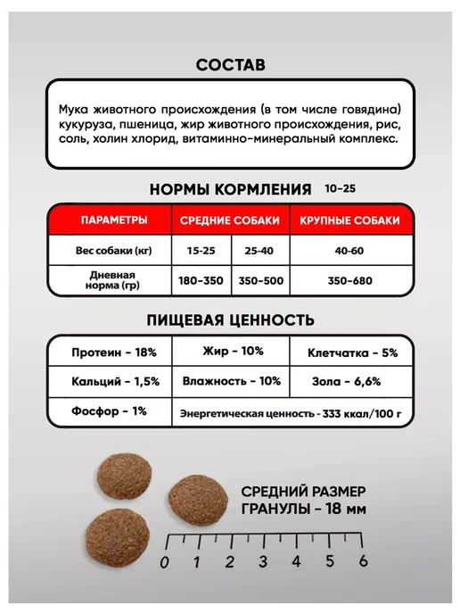 Сухой корм Счастливчик для собак, 15 кг, фото 4