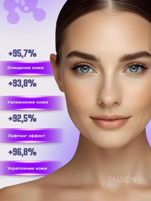 Подарочный набор косметики для ухода за лицом Collagen, фиолетовый, фото 5