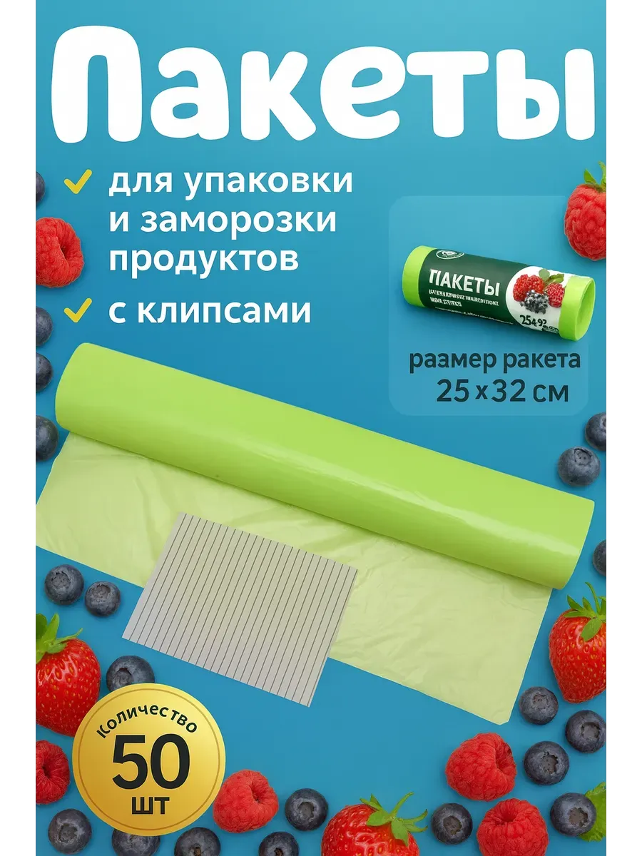 Зип пакеты для упаковки и заморозки продуктов