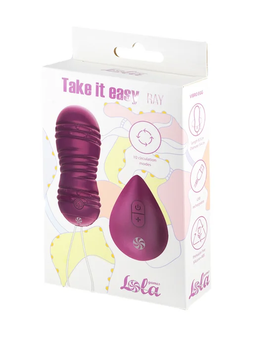 LOLA Виброшарики с циркуляцией и пультом ДУ - Take it Easy Ray, фиолетовый, фото 4