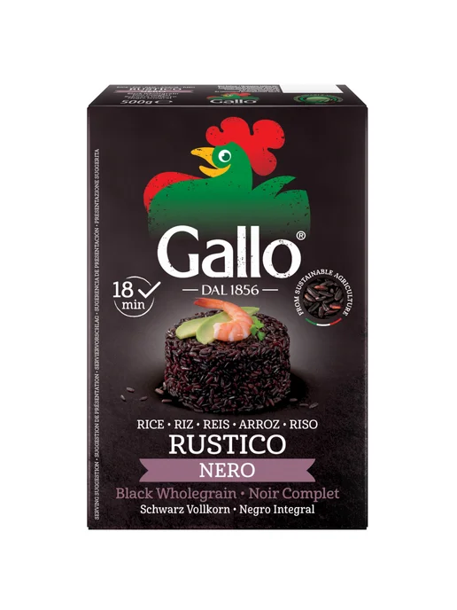 GALLO Крупа рис Nero, 500г, 500 г