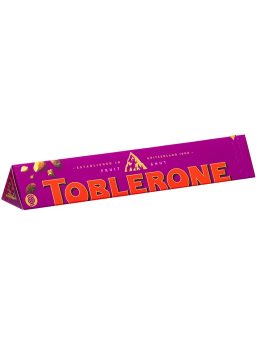 toblerone Шоколад молочный с изюмом и миндалем, 100г, 100 г