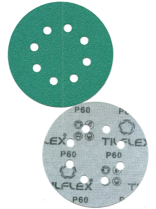 TILFLEX Шлифовальные круги на липучке 125 мм, Р60, 8 отв, 5 шт, 5 шт, фото 2