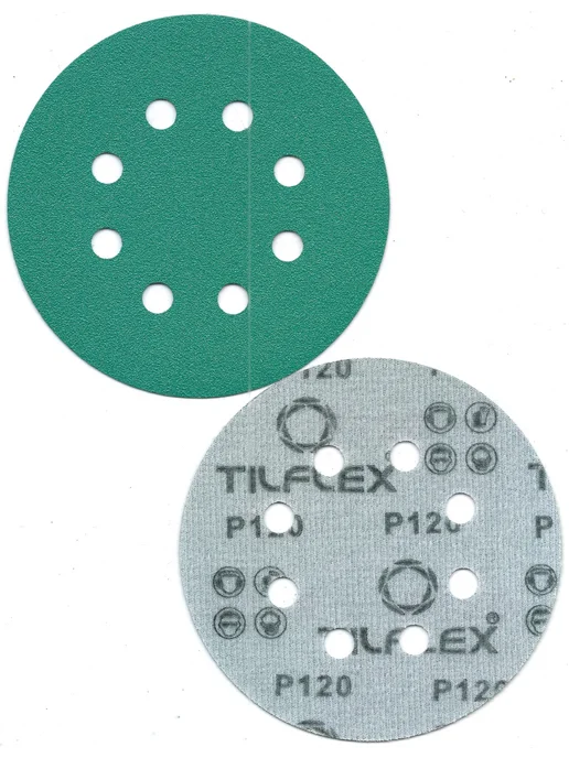 TILFLEX Шлифовальные круги на липучке 125 мм, Р120, 8 отв, 20 шт, 40 шт, фото 2