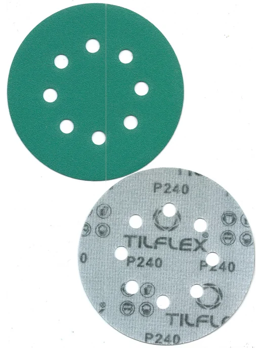 TILFLEX Шлифовальные круги на липучке 125 мм, Р240, 8 отв, 5 шт, 5 шт, фото 2