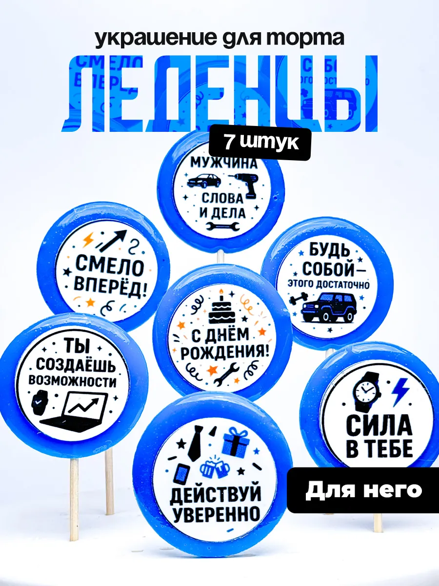 Украшение для торта мужчине. Леденцы на торт мужские
