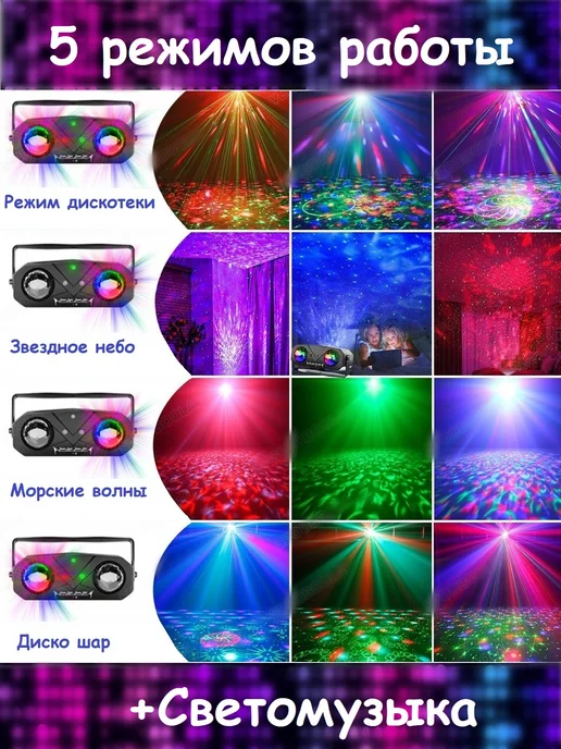 Forzy Home Диско шар Светомузыка, черный, фото 2