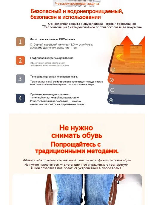 Коврик с подогревом для ног и питомцев, вариант, фото 8