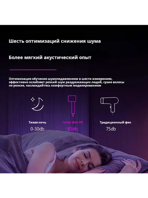 Фен без лопастей высокоскоростной Хуацианбэй 1 1 серый, фиолетовый
