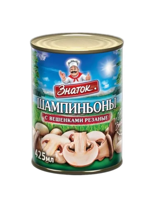 Знаток Шампиньоны с вешенками резанные, 4шт по 400г, 4 шт, 400 г, фото 3