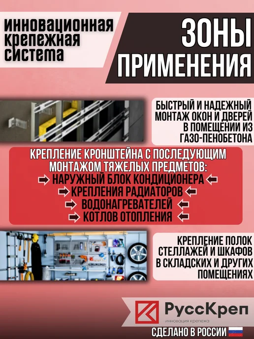 Анкер Mini для пеноблока,газобетона, полиситиролбетон, серый, фото 2