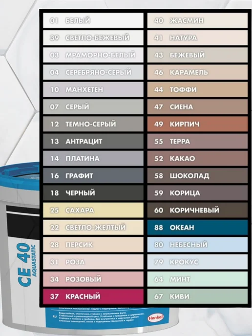 Затирка для плитки, швов CE 40, белый,2 кг, 2 кг, фото 7