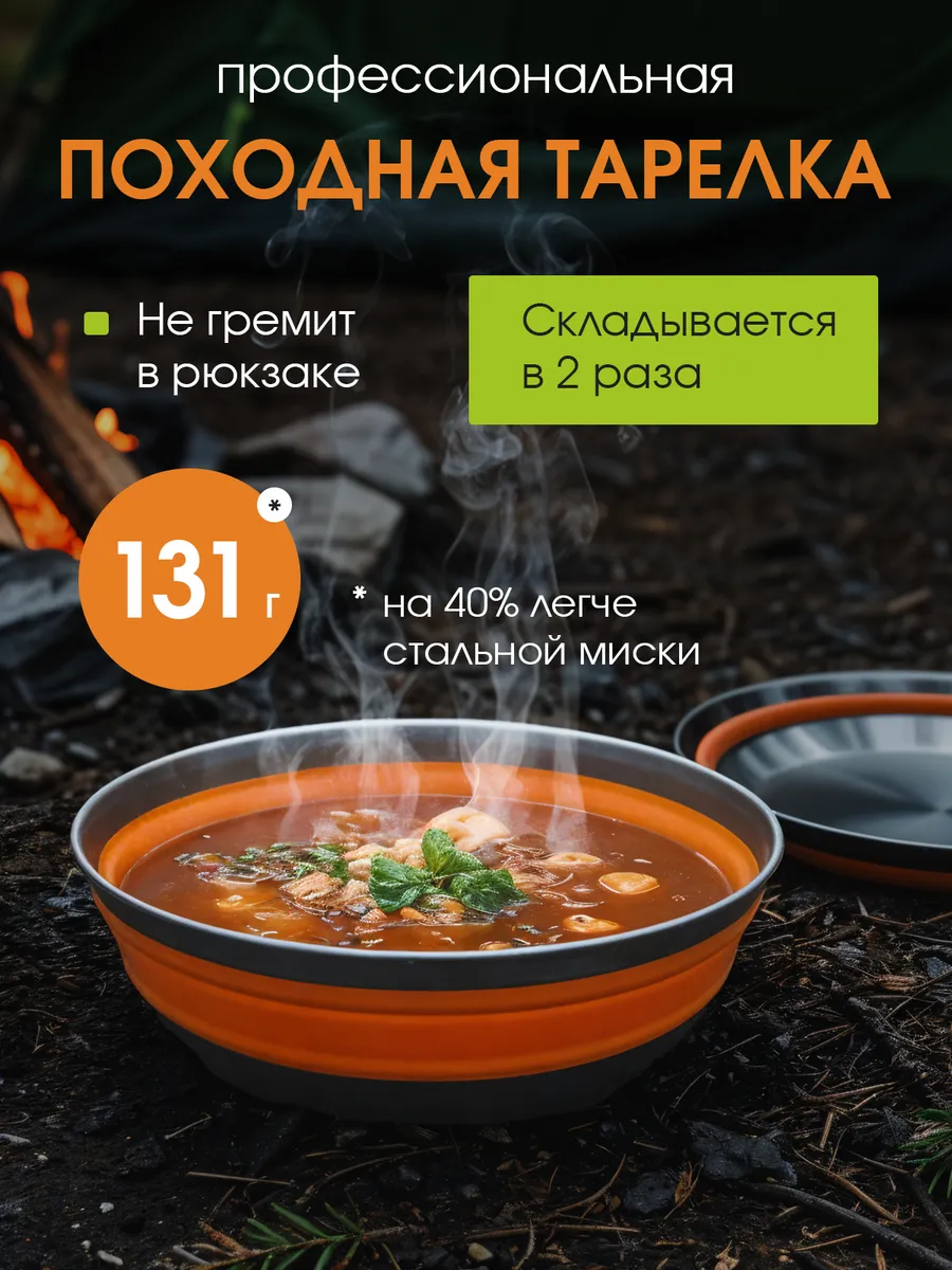 тарелка складная походная 700мл