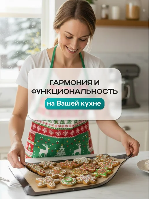 Набор коврик для выпечки силиконовая лопатка и кисточка, черный, фото 8