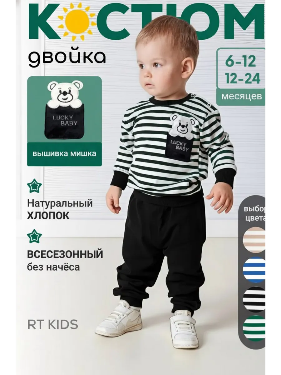 Детский костюм двойка свитшот с мягкими джоггерами