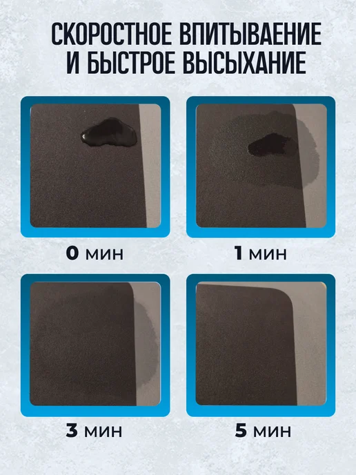 Коврики для ванной и туалета противоскользящие диатомитовые, черный, фото 4