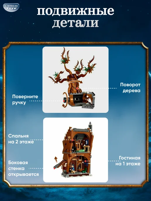Cyber Toy Конструктор Визжащая Хижина и Гремучая Ива, черный, фото 8
