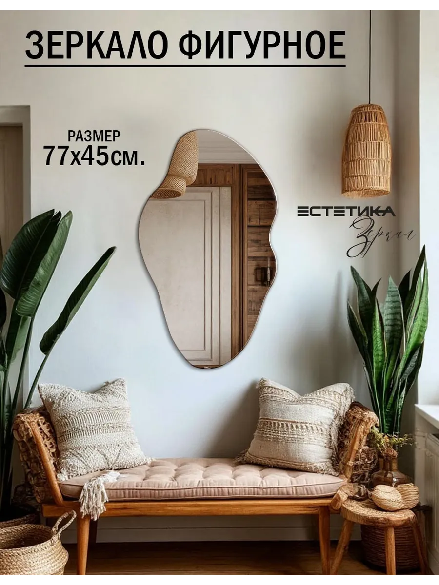 Зеркало настенное интерьерное фигурное