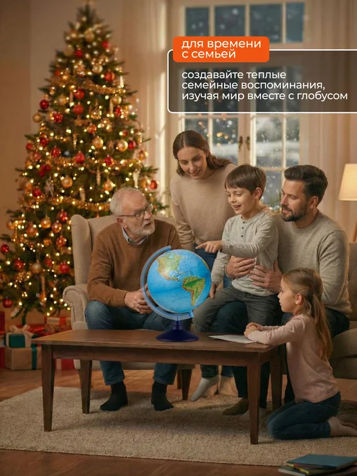 Globen Глобус интерактивный с подсветкой и VR очками 32см, вариант, фото 5
