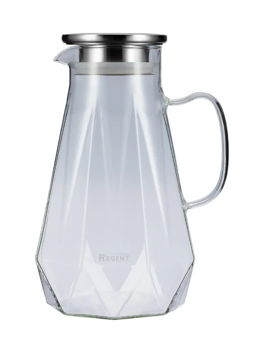 Regent inox Графин для воды с крышкой стеклянный 2 литра, белый, фото 7
