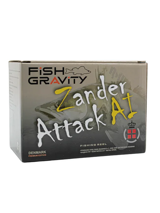 FISH GRAVITY Катушка для зимней рыбалки мультипликаторная Zander Attack, черный, фото 4