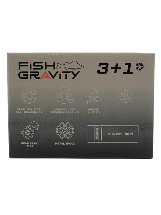 FISH GRAVITY Катушка для зимней рыбалки мультипликаторная Zander Attack, черный, фото 5