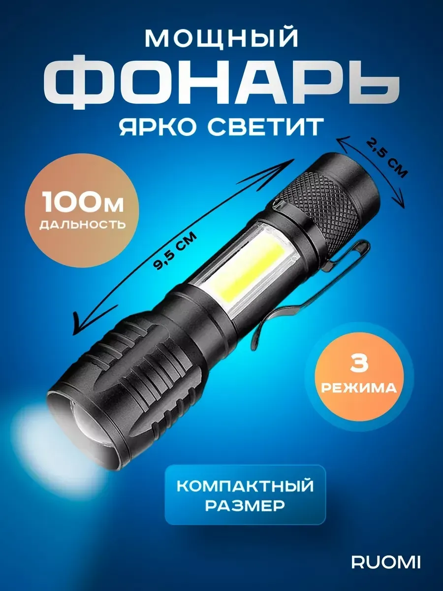 Спортивный фонарь с ZOOM эффектом