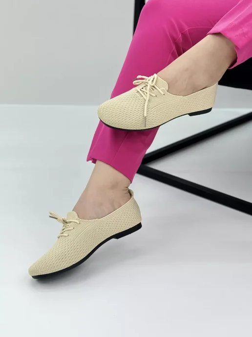 FEYA Туфли слипоны мокасины повседневные, бежевый, фото 3