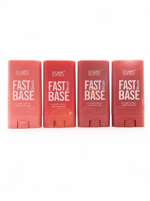 ushas Румяна-стик с моментальным эффектом Fast Base Blush Stick 01, розовый, фото 4