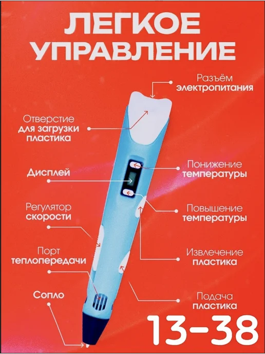 3d ручка набор 3D ручка творческий набор, голубой, фото 3