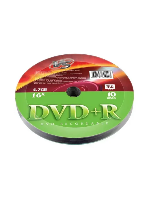 VS Носители информации DVD+R 4,7 GB 16x, 4,7 ГБ