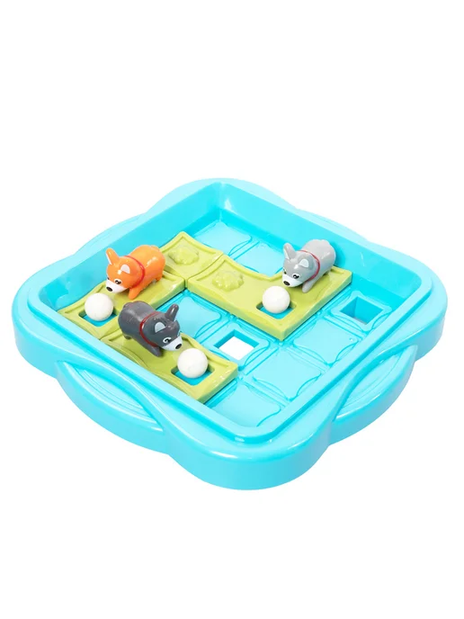ДЕСЯТОЕ КОРОЛЕВСТВО Игра настольная "Веселые щенки" Baby Toys games, голубой, фото 2