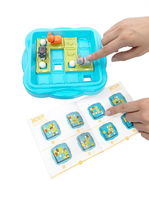 ДЕСЯТОЕ КОРОЛЕВСТВО Игра настольная "Веселые щенки" Baby Toys games, голубой, фото 3