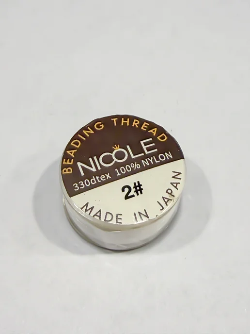 miyuki Нить для бисера нейлон Николь NICOLE №2 белая, белый, фото 2