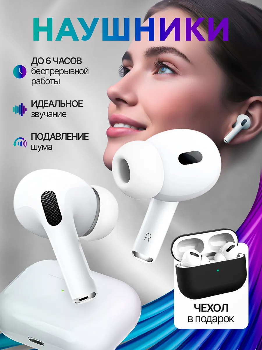 Наушники беспроводные Air Pro для iPhone и Android блютуз