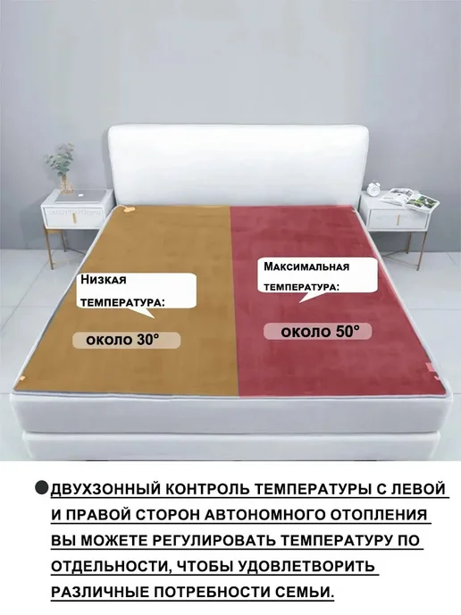 Электроодеяло 70*150 см,220В, 70x150 см, фото 4