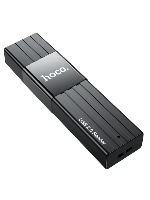 HOCO Картридер sd usb microsd для компьютера, черный, фото 2