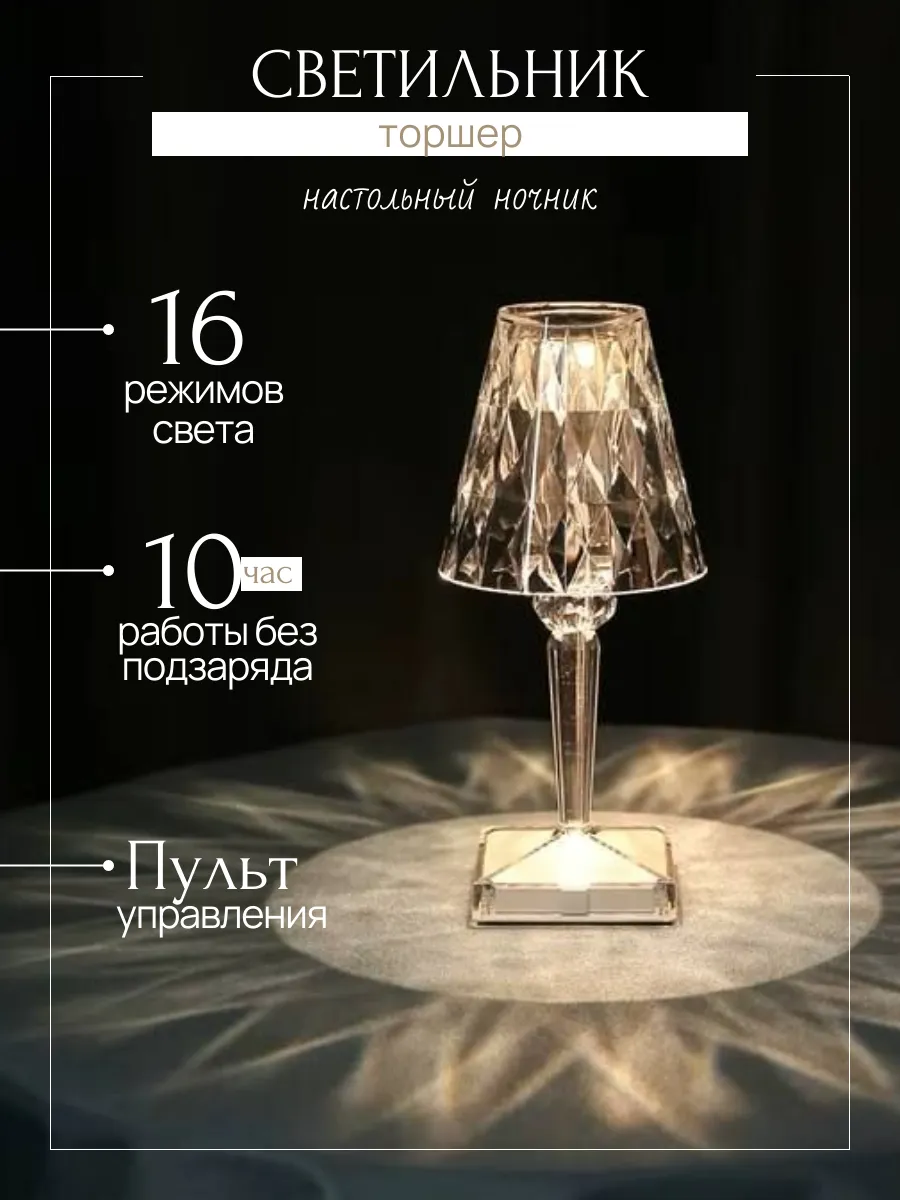 Настольный светильник светодиодный новогодний ночник торшер